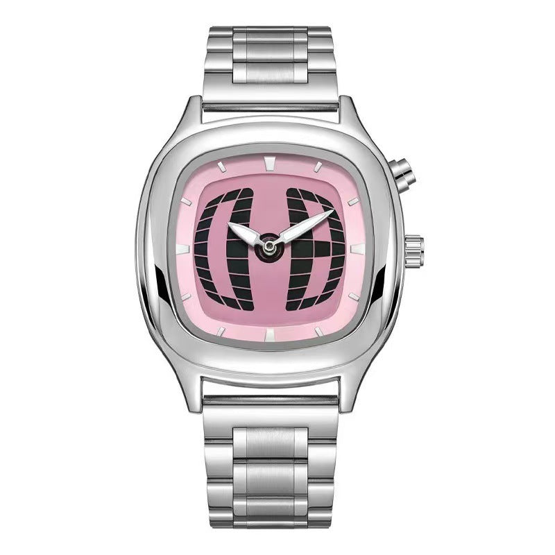 Trendy Square Dial Dynamic Hand Watch