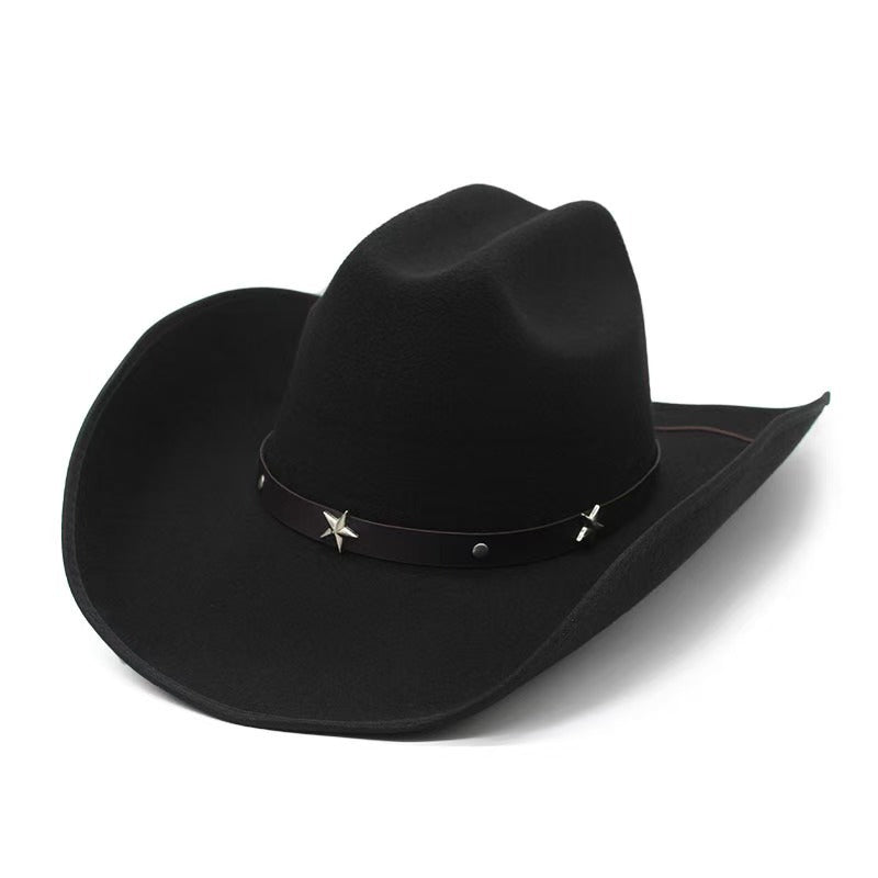 Ethnic Style Cotton Felt Hat with Feather Details