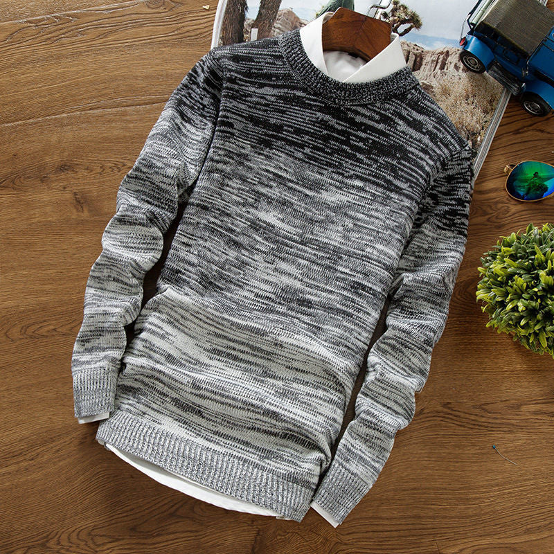 Korean Style Mens Knit Pullover Sweater