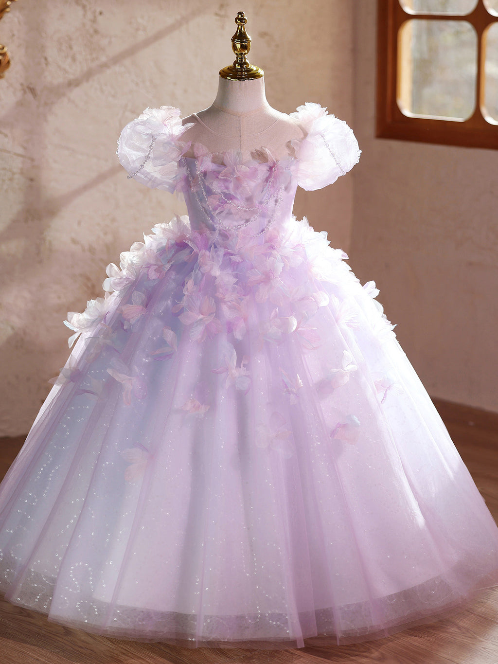Girls Elegant Princess Performance Dress