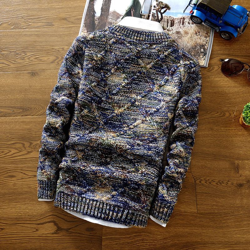 Korean Style Mens Knit Pullover Sweater