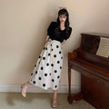 Womens Polka Dot Dress with T-shirt Set