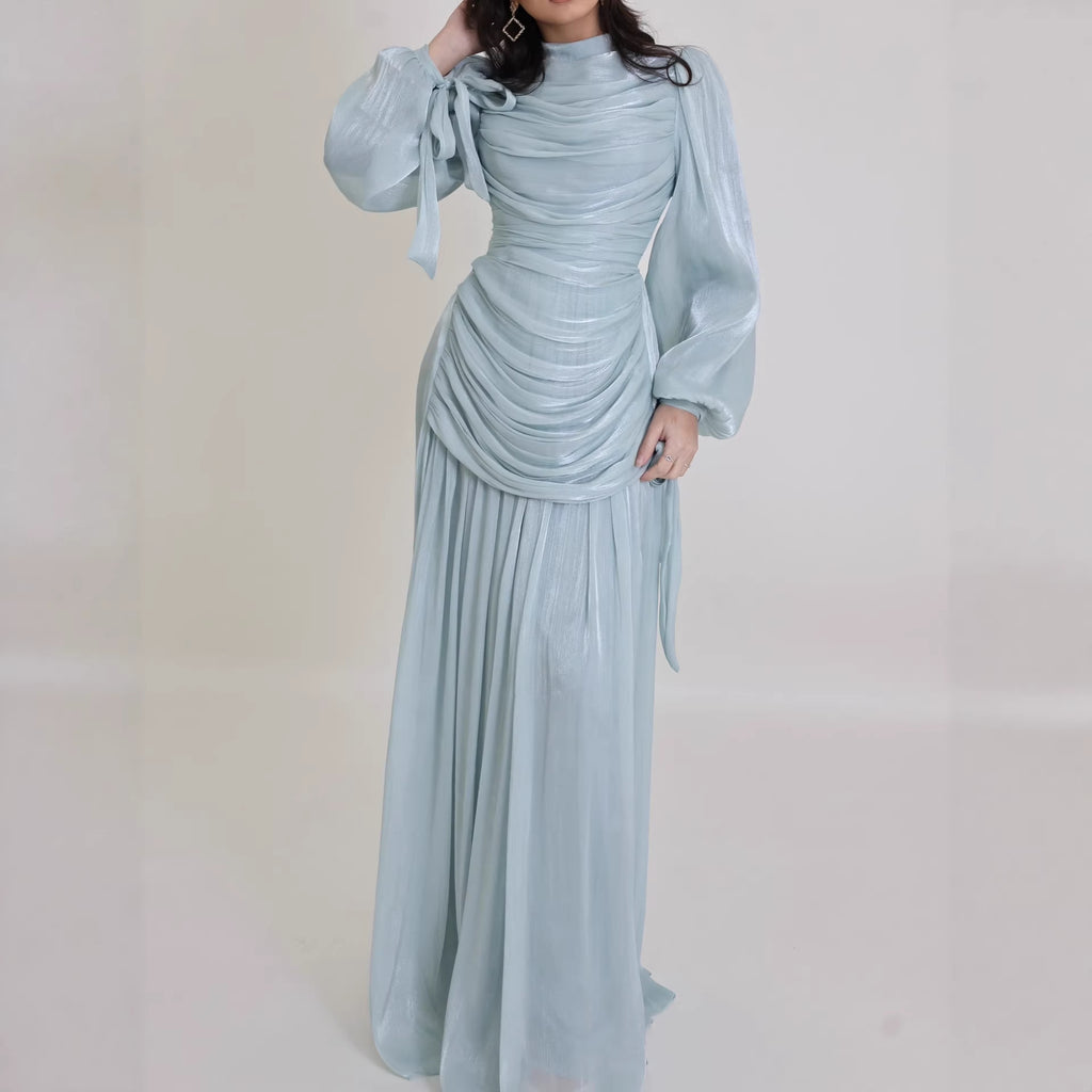 Elegant Round Neck Long Sleeve Bodycon Dress