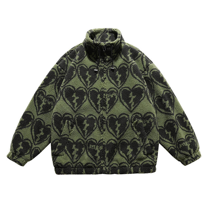 Mens Lamb Wool Printed Jacket