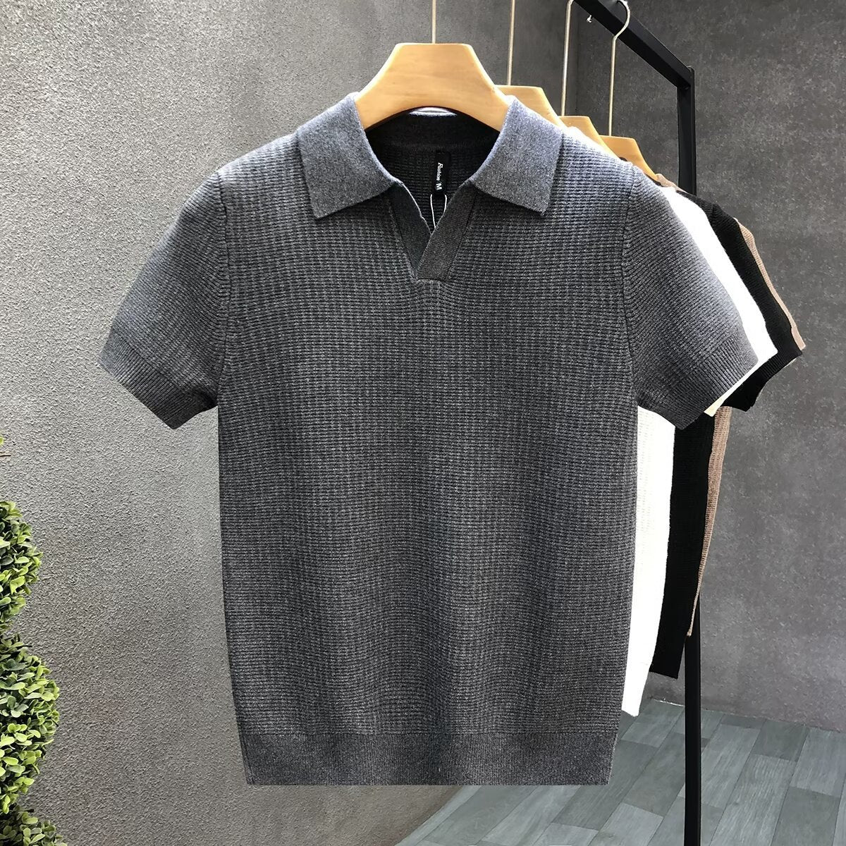 Mens Lyocell Knitted T-Shirt