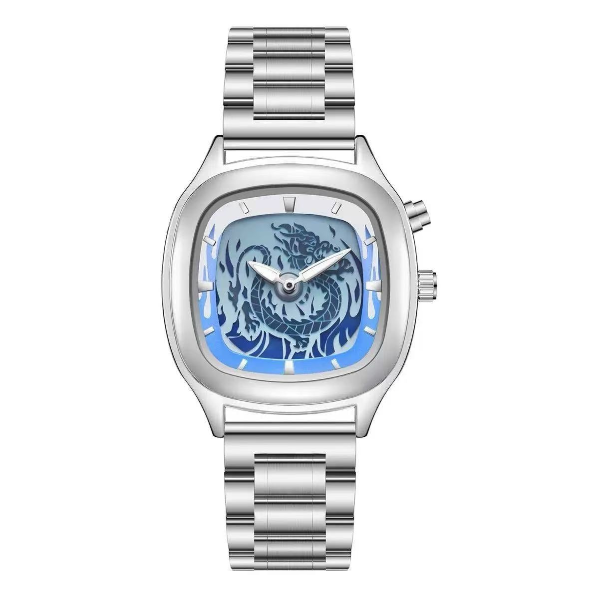 Trendy Square Dial Dynamic Hand Watch