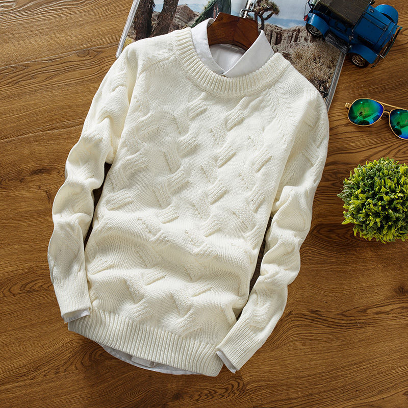 Korean Style Mens Knit Pullover Sweater