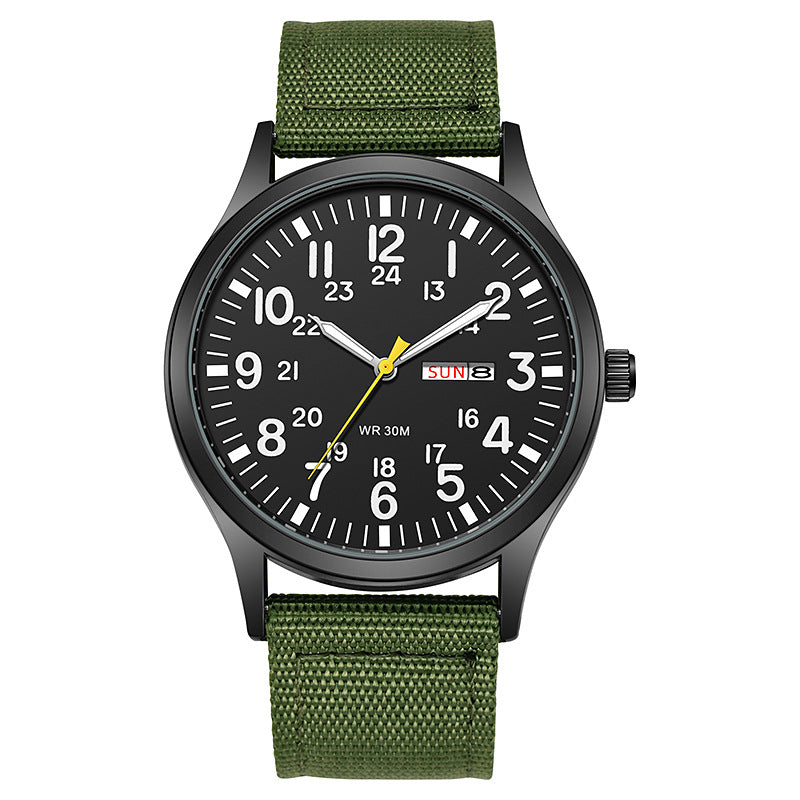 Mens Luminous Calendar Quartz Watch