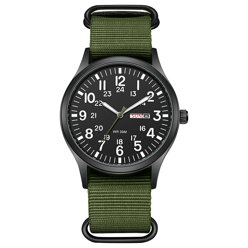 Mens Luminous Calendar Quartz Watch