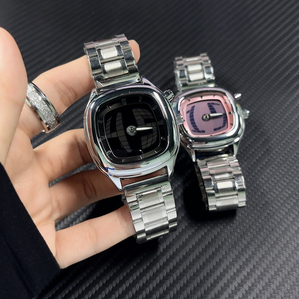 Trendy Square Dial Dynamic Hand Watch