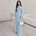 Elegant Round Neck Long Sleeve Bodycon Dress