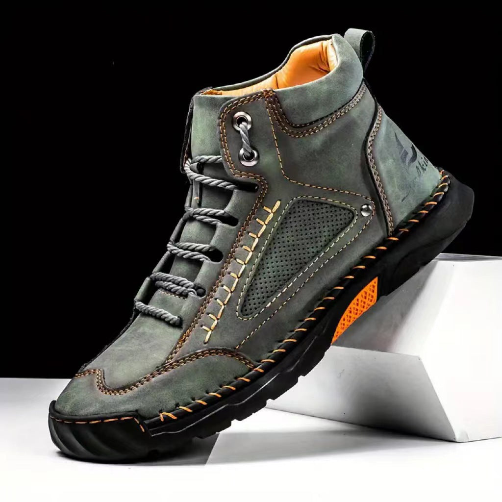 Handmade Stitching Lightweight Mens Ankle Boots