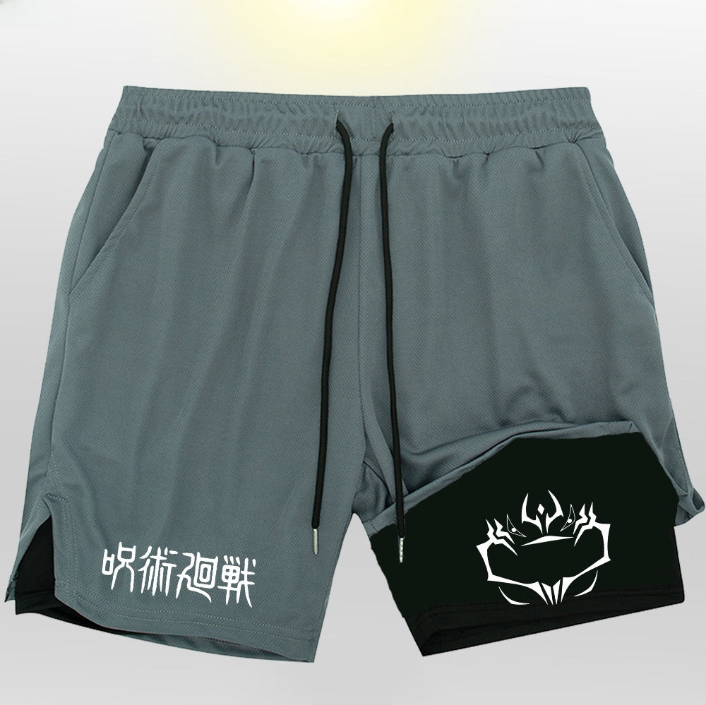 Mens Breathable Running Shorts with Phone Pocket