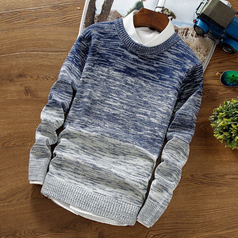 Korean Style Mens Knit Pullover Sweater
