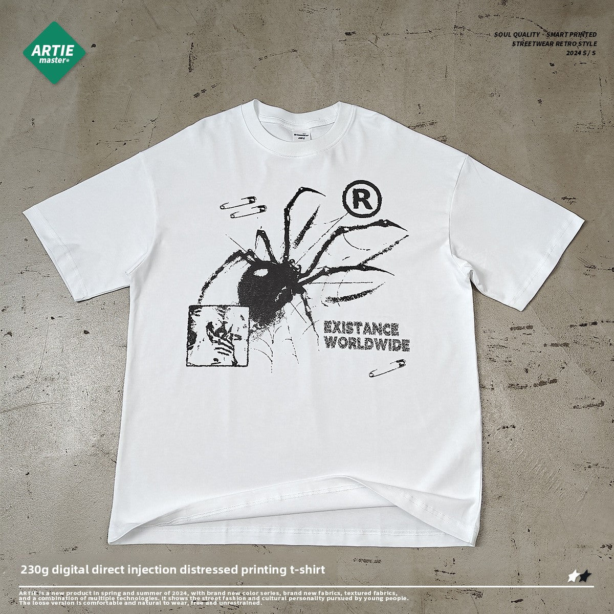 Mens Oversize Printed Cotton T-Shirt