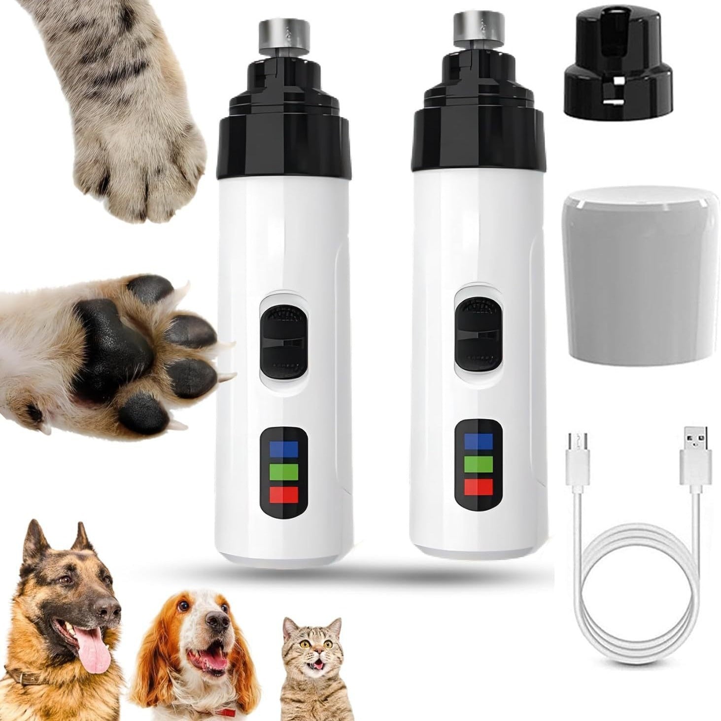 Pet Electric Nail Grinder with LED Light