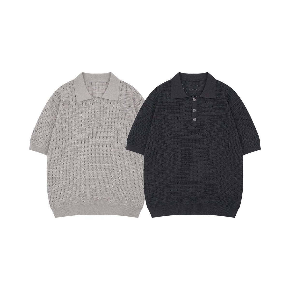 Mens Vintage Lapel Knitted Shirt