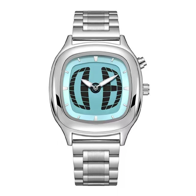 Trendy Square Dial Dynamic Hand Watch