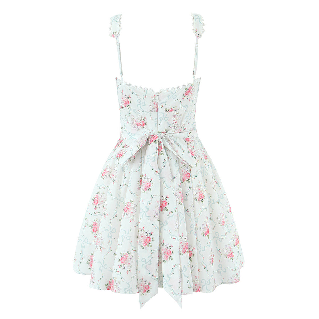 Floral Print Drawstring Dress