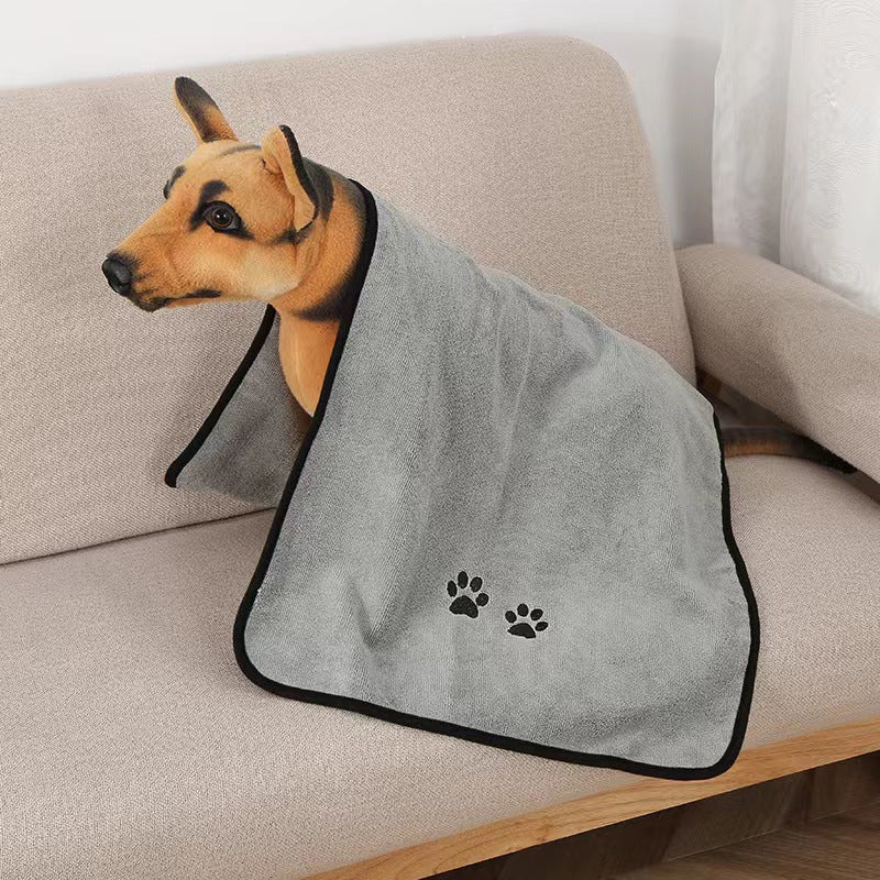 Superfine Fiber Pet Bath Towel Absorbent Quick Drying