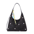 Korean Style Single Shoulder Bucket Bag with Star Embroidery
