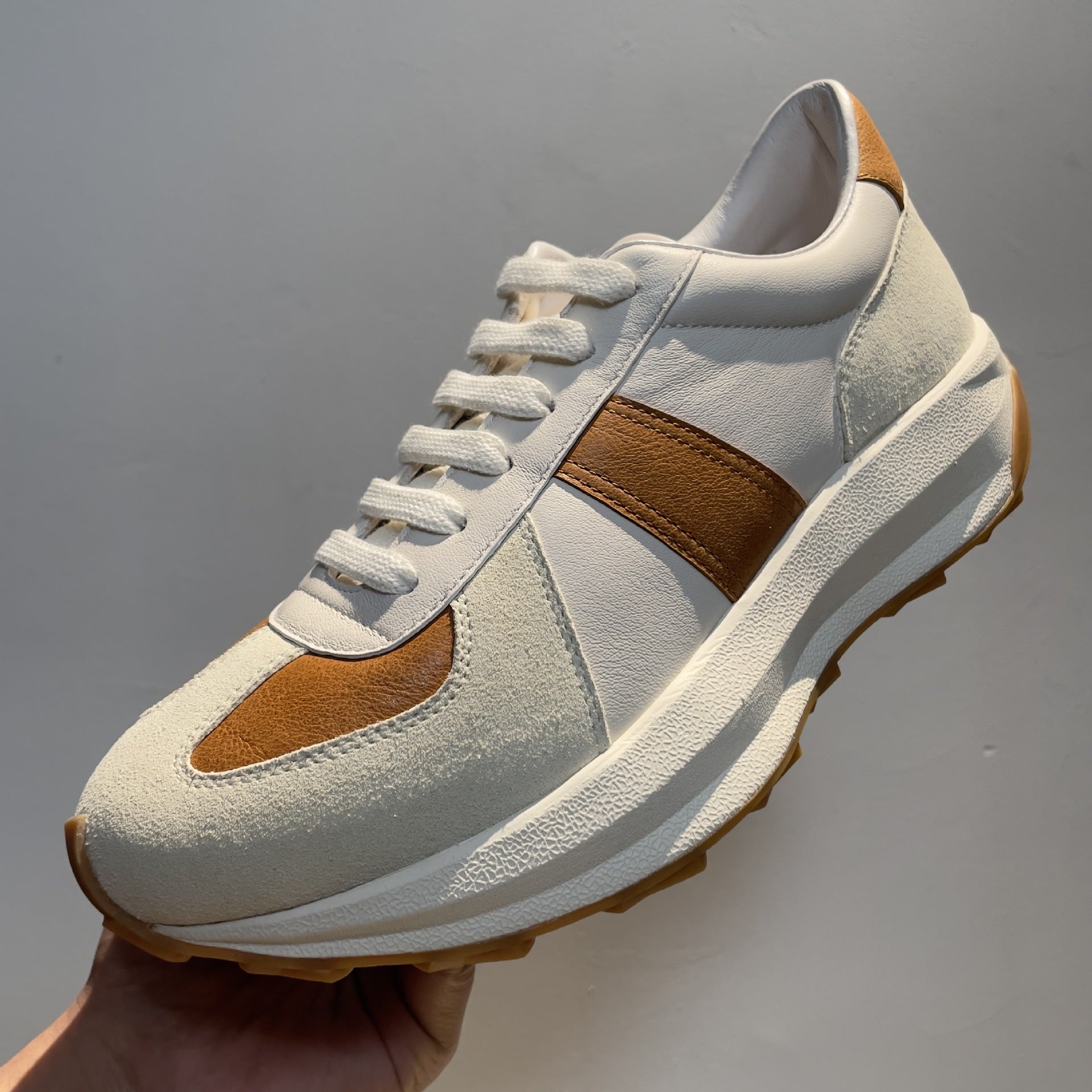 Mens Genuine Leather Casual Sports Shoes
