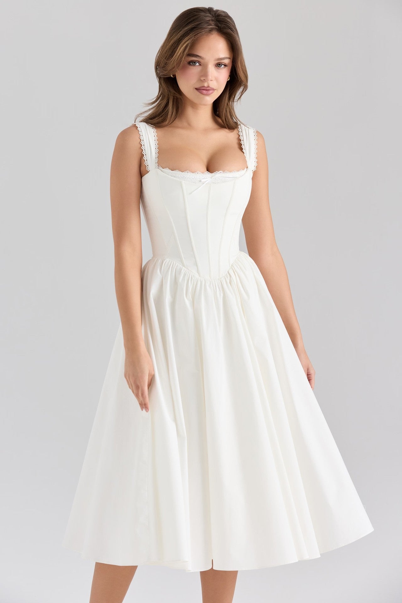 Adjustable Back Tie Waist Sleeveless Long Dress