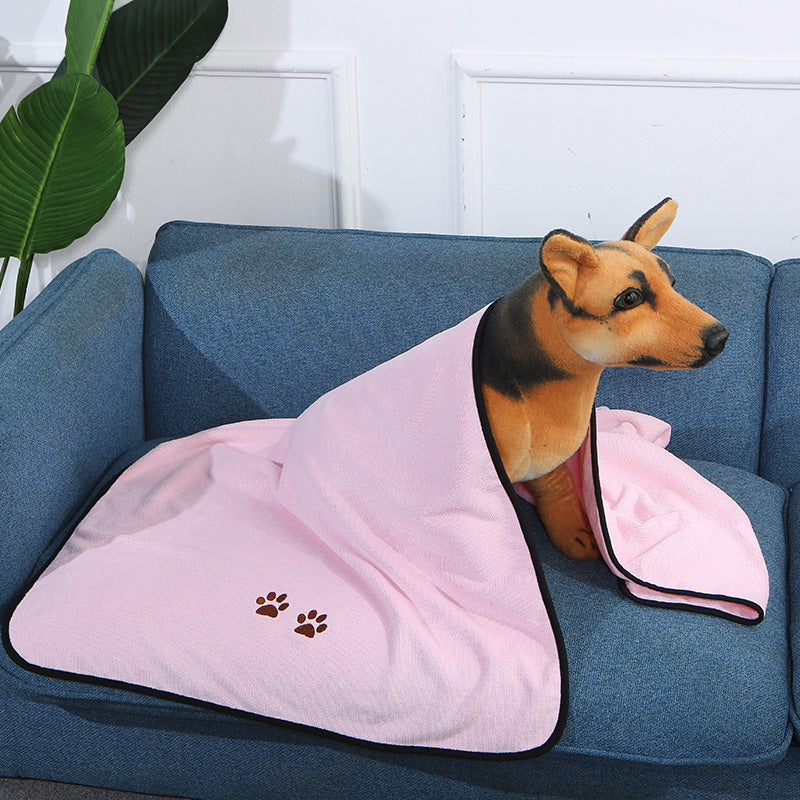 Superfine Fiber Pet Bath Towel Absorbent Quick Drying