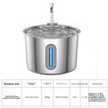 Automatic Pet Water Dispenser Stainless Steel Fountain