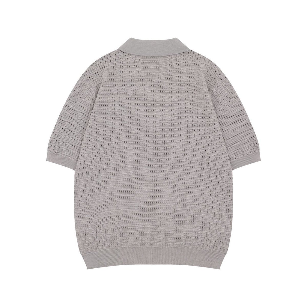 Mens Vintage Lapel Knitted Shirt