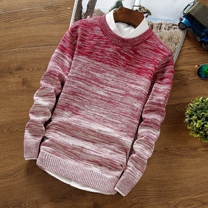 Korean Style Mens Knit Pullover Sweater