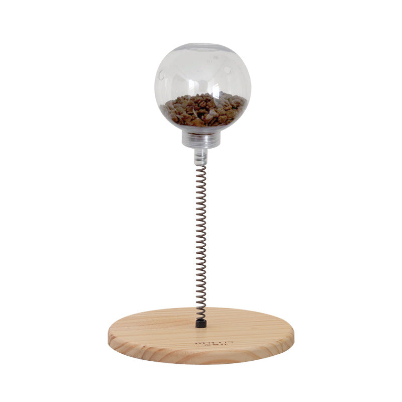 Wooden Interactive Pet Feeder Turntable Toy