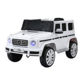 Kinder Elektroauto Mercedes G500 Lizenziert Hupe Fernbedienung 12V Weiß