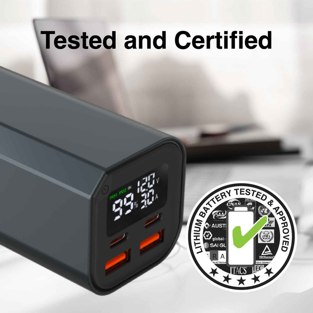 Laser 100W PD 20000mAh Laptop Powerbank Schwarz