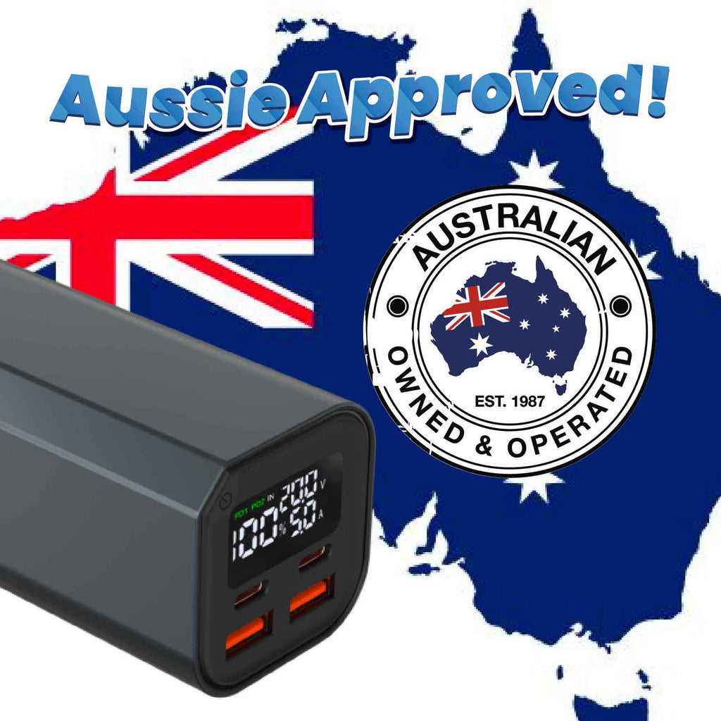 Laser 100W PD 20000mAh Laptop Powerbank Schwarz