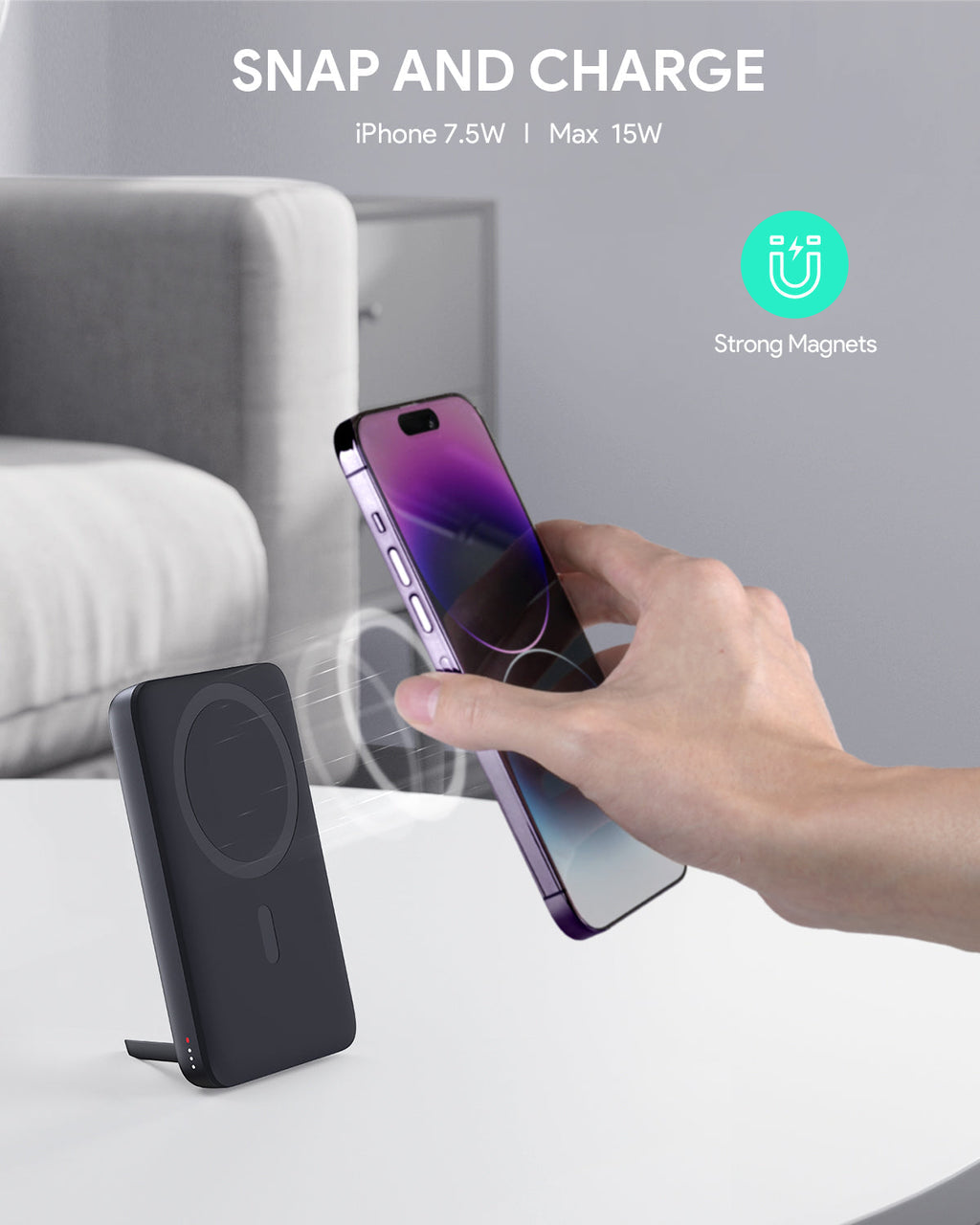 Aukey MagLinnk 6700mAh magnetische kabellose Powerbank (PB-MS01)