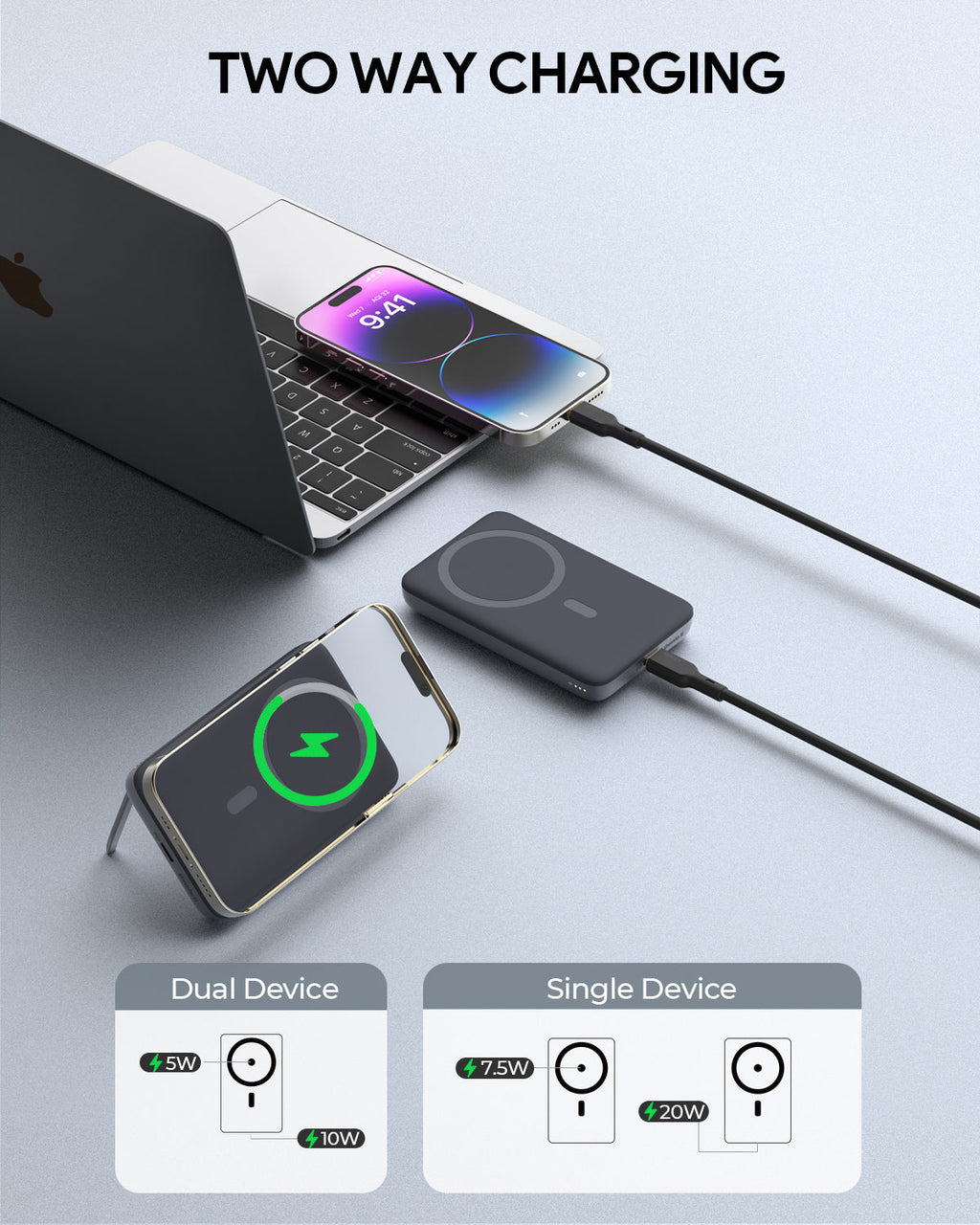 Aukey MagLinnk 6700mAh magnetische kabellose Powerbank (PB-MS01)