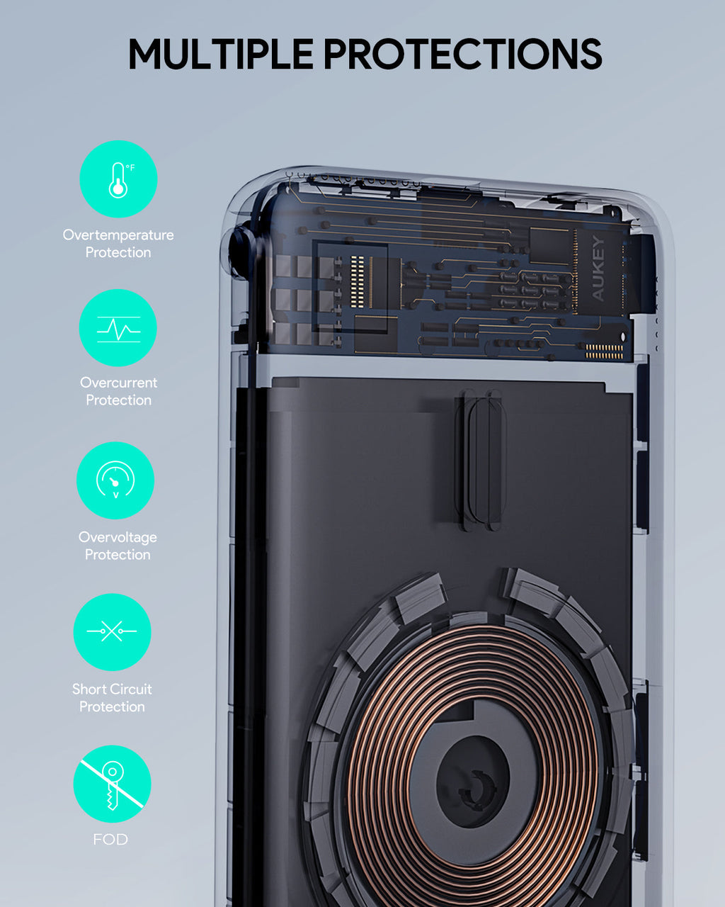 Aukey MagLinnk 6700mAh magnetische kabellose Powerbank (PB-MS01)