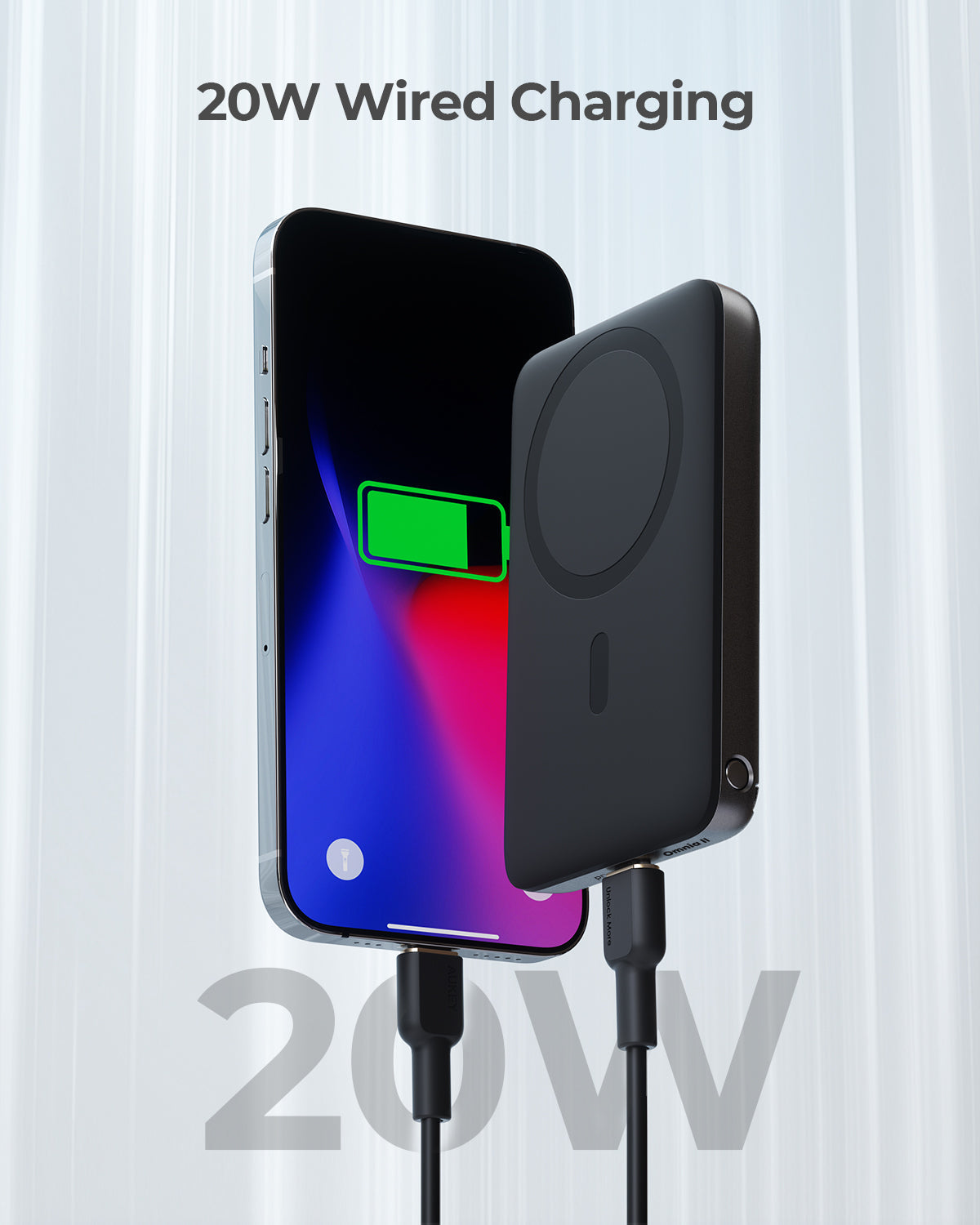 Aukey MagLinnk 6700mAh magnetische kabellose Powerbank (PB-MS01)