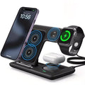 Multi-Geräte 3-in-1 Faltbare Kabellose Ladestation | iWatch Series 9 8 7 6 SE 5 4 3 2, Ultra Airpods Pro 3 2, iPhone 17/16/15/14/13/12/11 Schnelle Ladestation - Magnetischer Anschluss, USB-Stromversorgung