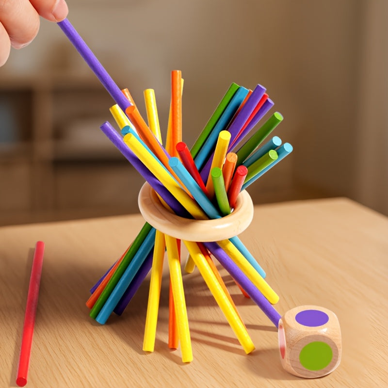 Wooden wooden stick toys, wooden puzzle toys, multi-person interactive board games, parent-child games, cultivate logical thinking and spatial thinking, birthday gifts, perfect gifts for all kinds of festivals.