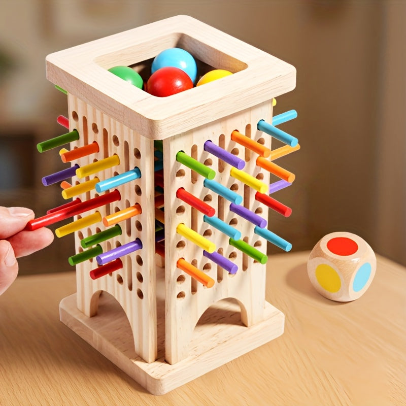Wooden wooden stick toys, wooden puzzle toys, multi-person interactive board games, parent-child games, cultivate logical thinking and spatial thinking, birthday gifts, perfect gifts for all kinds of festivals.
