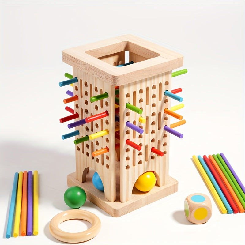 Wooden wooden stick toys, wooden puzzle toys, multi-person interactive board games, parent-child games, cultivate logical thinking and spatial thinking, birthday gifts, perfect gifts for all kinds of festivals.