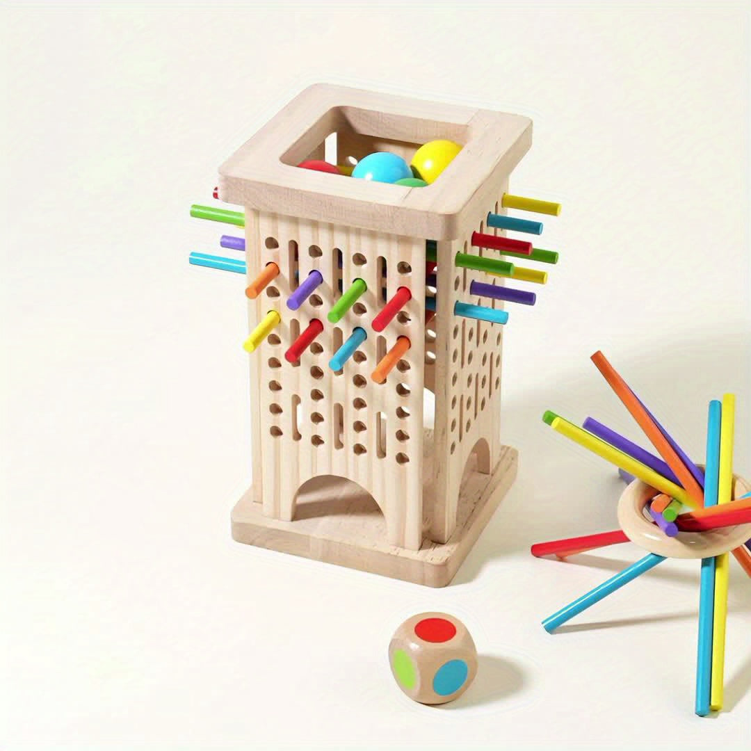 Wooden wooden stick toys, wooden puzzle toys, multi-person interactive board games, parent-child games, cultivate logical thinking and spatial thinking, birthday gifts, perfect gifts for all kinds of festivals.