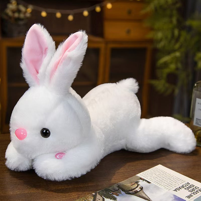 White glowing rabbit plush toy – Cute and charming glowing rabbit stuffed animal, 35 cm (13.8 inches), perfect for children, charming night companion, rabbit lover's Easter, Valentine's Day, birthday, Children's Day perfect gift