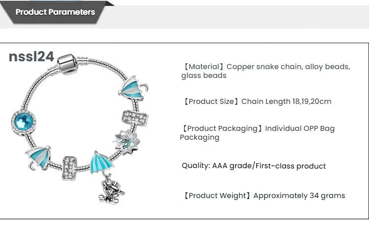 10 Styles Charm Bracelets Set: Colorful Alloy & Glass Beaded Bracelets,Buy 3 for Better Price(triple)