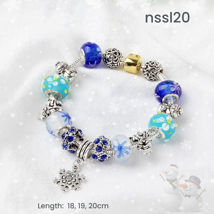 10 Styles Charm Bracelets Set: Colorful Alloy & Glass Beaded Bracelets,Buy 3 for Better Price(triple)