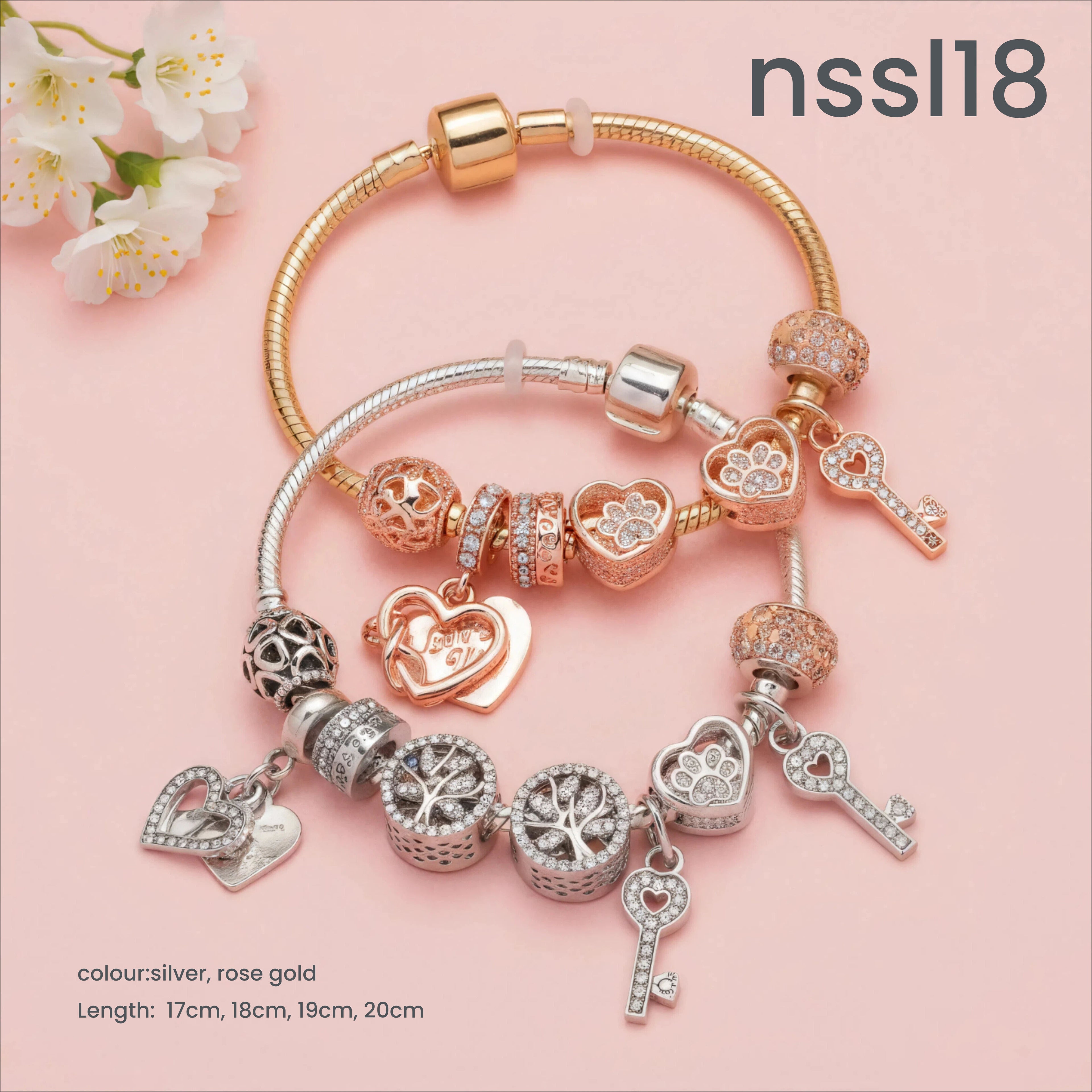 10 Styles Charm Bracelets Set: Colorful Alloy & Glass Beaded Bracelets,Buy 3 for Better Price(triple)