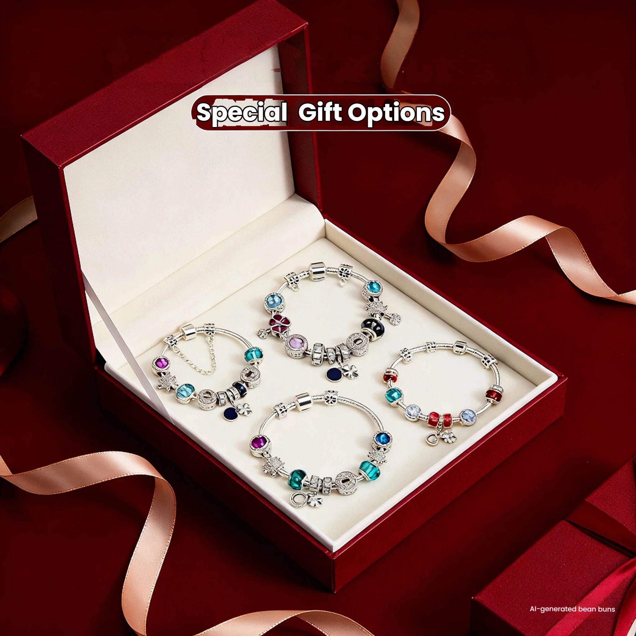 Kombi-Angebot: Schildkröten-Perlen-, lila Blumen-, blaue Sternenhimmel-Armbänder – Mix & Match, 3 zum besseren Preis kaufen (dreifach-20 cm)
