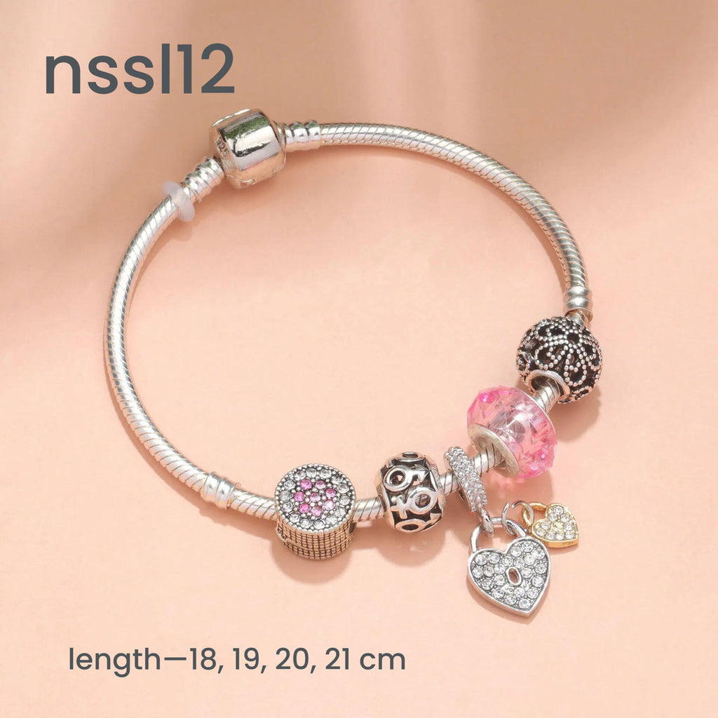 10 Styles Charm Bracelets Set: Colorful Alloy & Glass Beaded Bracelets,Buy 3 for Better Price(triple)